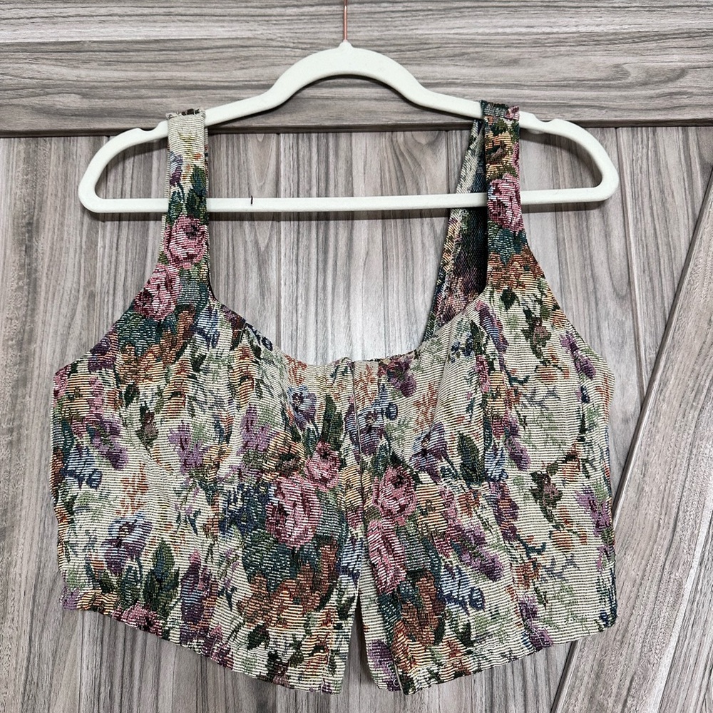 Wild Fable Multicolor Floral Crop Top